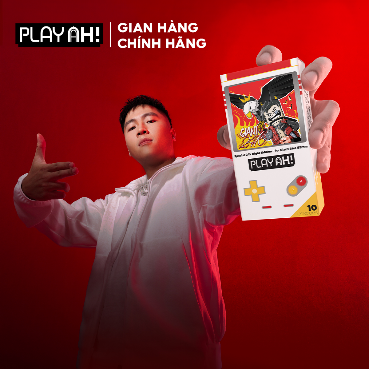 Mô tả Bao cao su size to PlayAh! Siêu Mỏng 55mm Giant Invisible 24K.Right - Hộp 3/10 Cái - 2