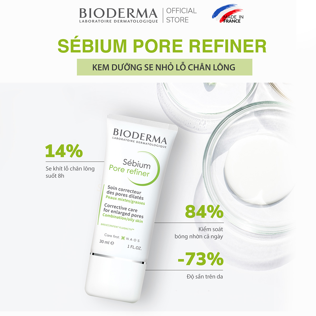 Mô tả Kem se nhỏ lỗ chân lông Bioderma Sebium Pore Refiner - 30ml - 1