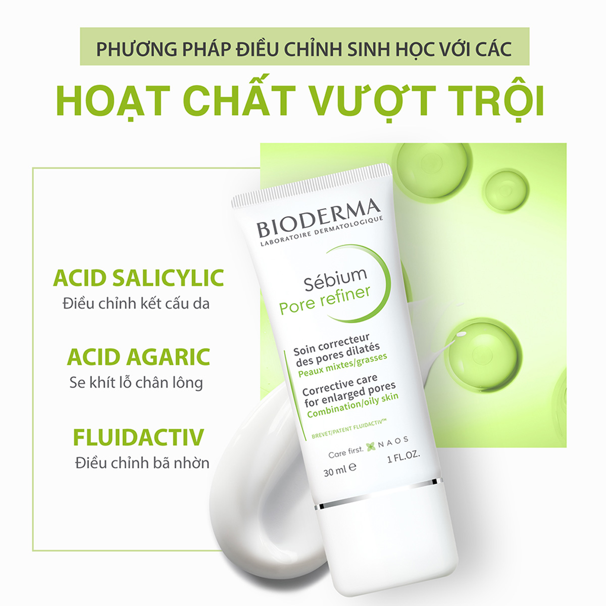 Mô tả Kem se nhỏ lỗ chân lông Bioderma Sebium Pore Refiner - 30ml - 2