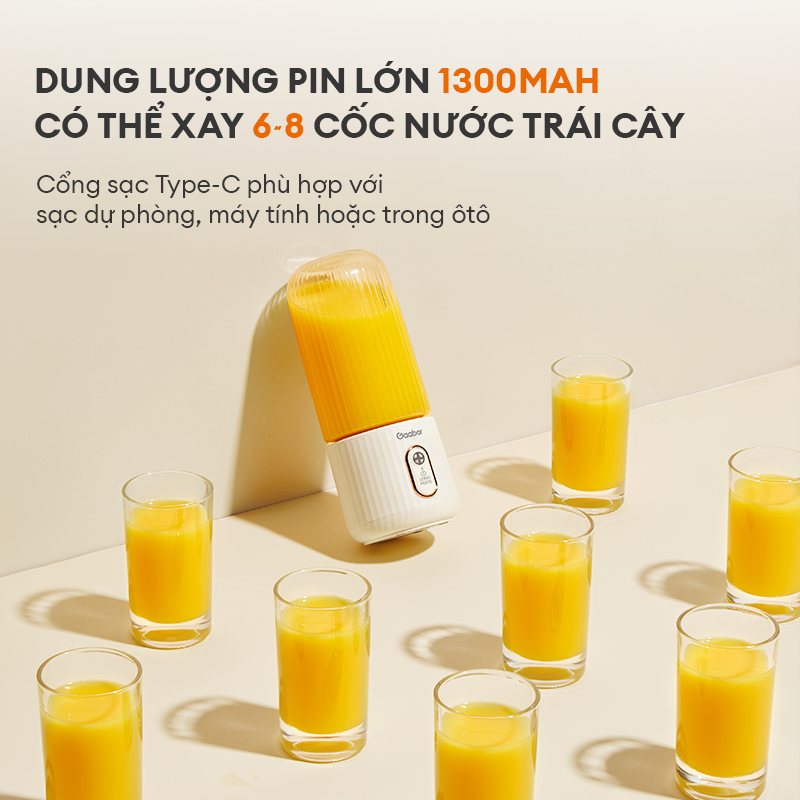 Cốc xay sinh tố Gaabor FP03T-WH01A lưỡi dao 4 lá