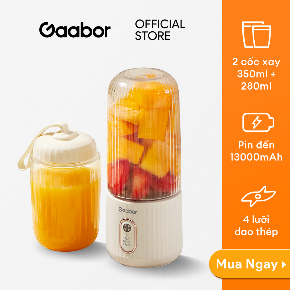 Cốc xay sinh tố Gaabor FP03T-WH01A sạc USB