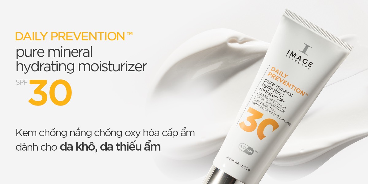 Mô tả Kem chống nắng cho da khô IMAGE Skincare DAILY PREVENTION Pure Mineral Hydrating Moisturizer SPF30 (7g) - 2