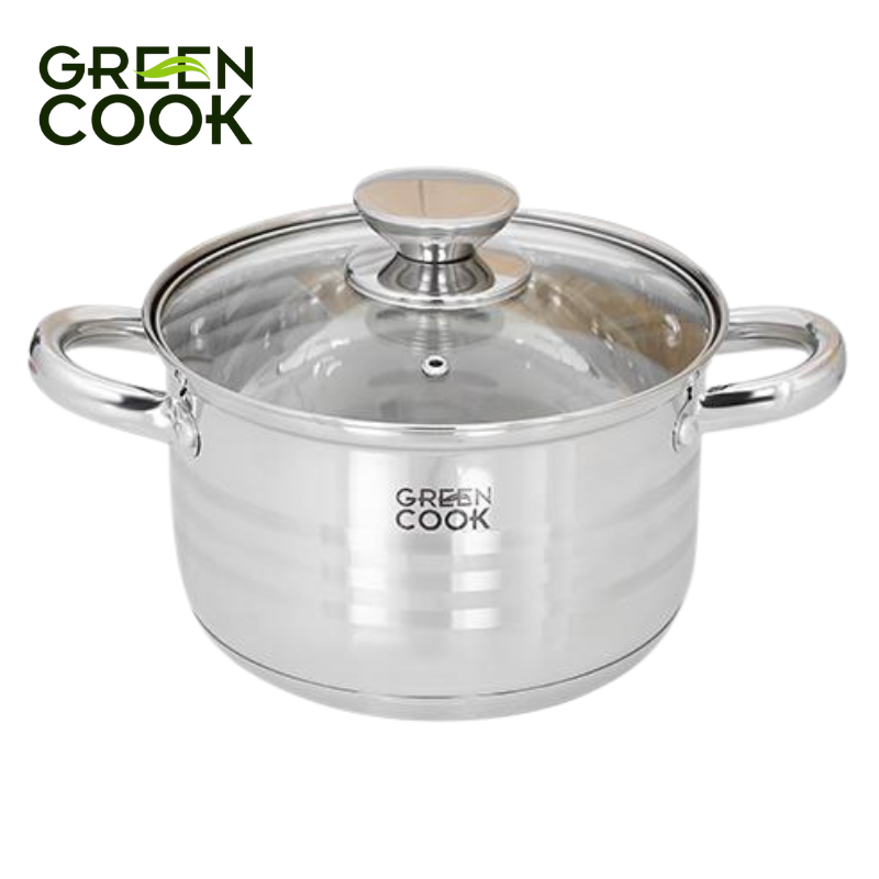 Mô tả Nồi Inox 5 đáy cao cấp PFOA free 18 cm Green Cook GCS243-18IH - 1