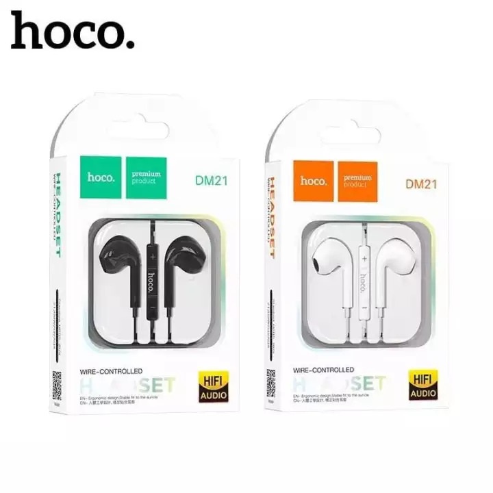 Mô tả Tai Nghe có dây jack 3.5mm Hoco DM21 dây tròn siêu bền hỗ trợ micro đàm thoại dài 120cm - 1