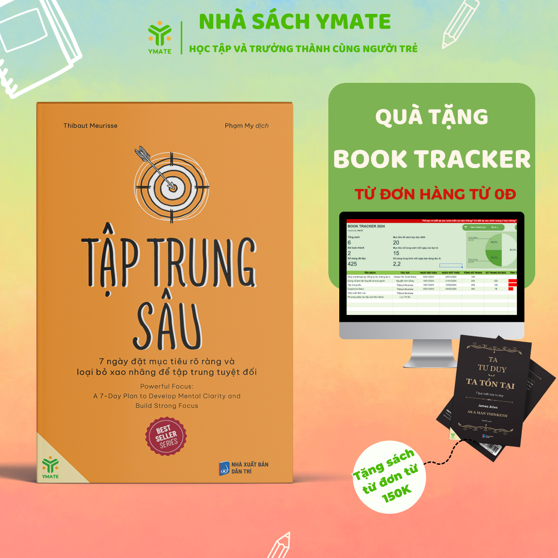 Mô tả Dopamine Detox + Tập Trung Sâu + Hiệu Suất Đỉnh Cao + Hành Động Ngay - Bộ Sách Hiệu Suất -YMATE - 3