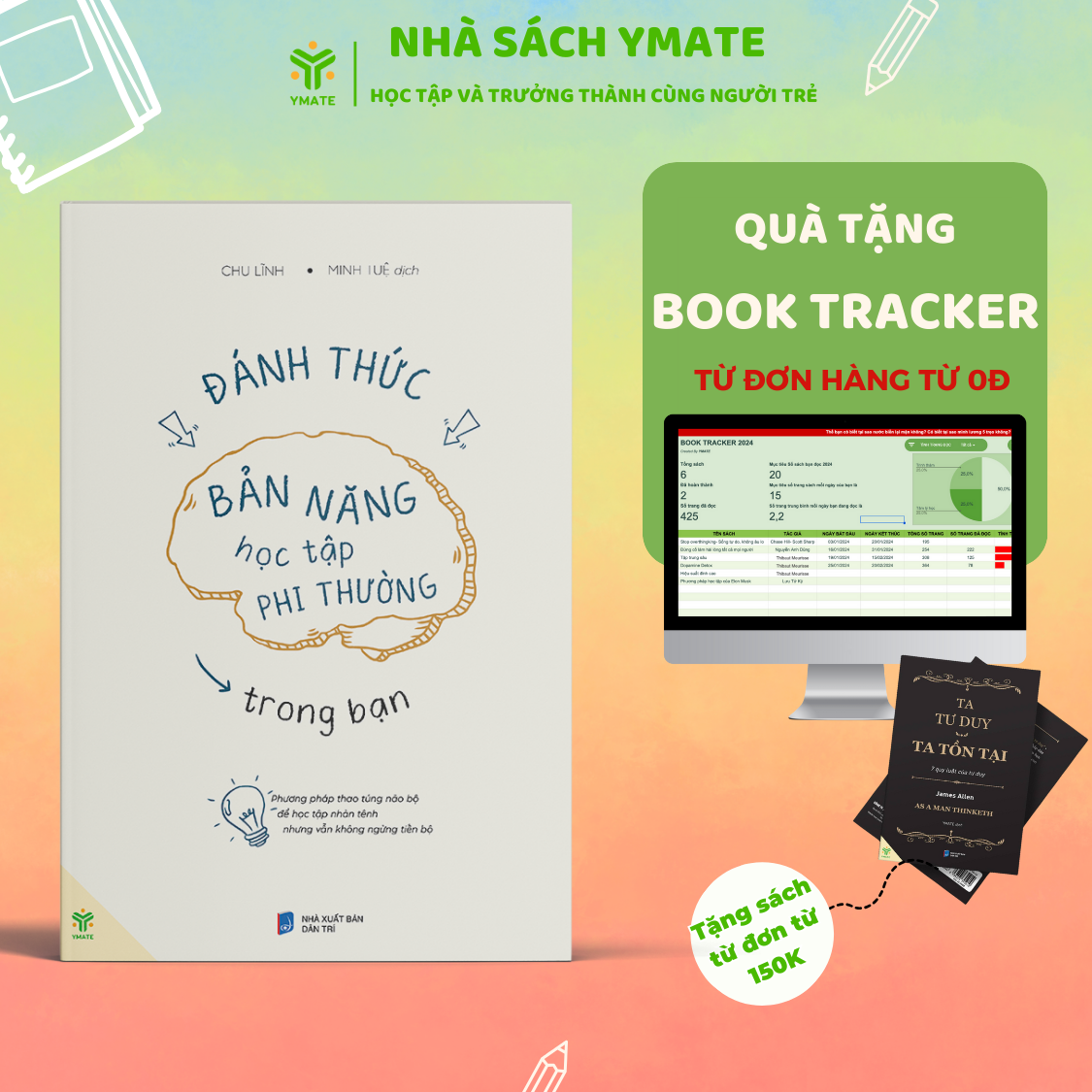 Mô tả - Sách Đánh Thức Bản Năng Học Tập Phi Thường Trong Bạn + Hiệu Suất Đỉnh Cao- YMATE - 1