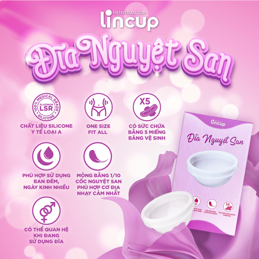 Mô tả Cốc nguyệt san Lincup chính hãng size 25ml/34ml/40ml Nhập khẩu Mỹ, an toàn, tiện lợi - 4