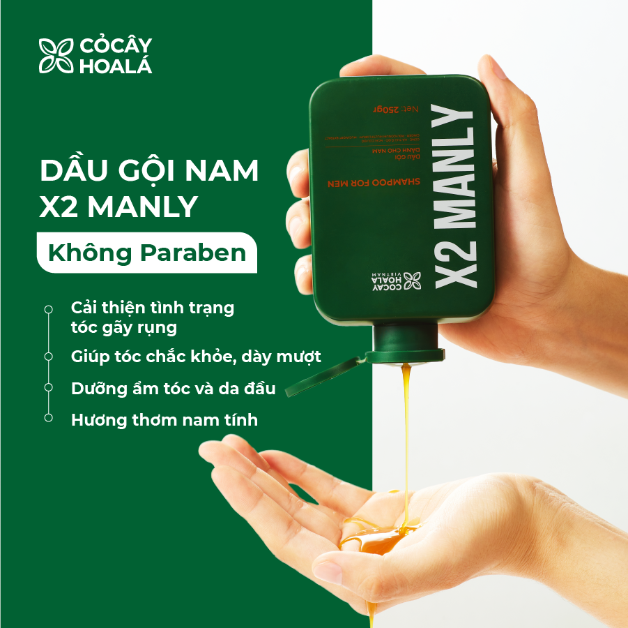 Mô tả Dầu Gội Thảo Dược Cỏ Cây Hoa Lá Dành Cho Nam X2 Manly 250g Ngăn Ngừa Rụng Tóc - 2