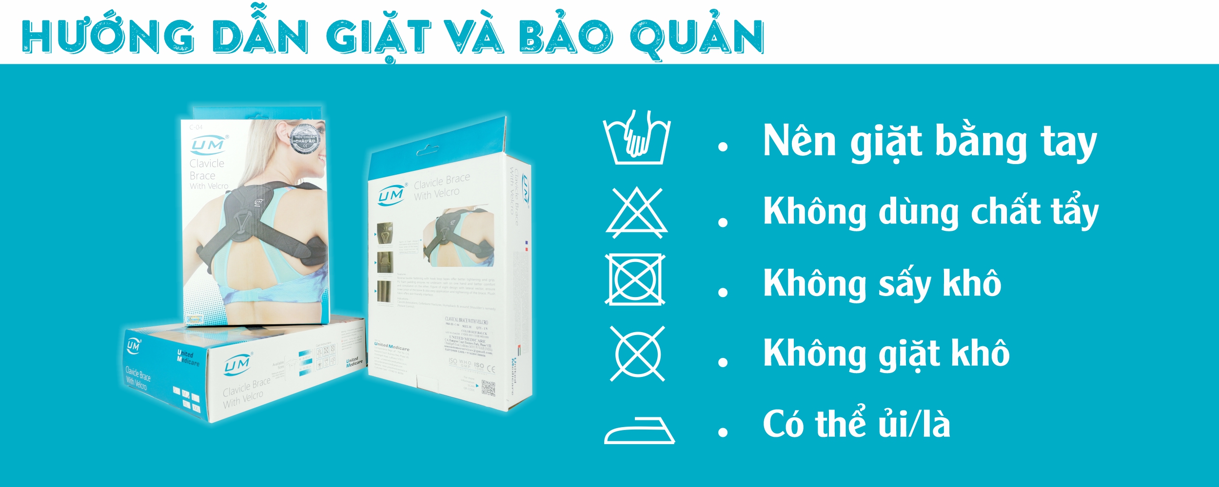 Mô tả Đai Bả Vai Hỗ Trợ Xương Đòn UM C04 [United Medicare]. Tiêu Chuẩn Châu Âu - 3