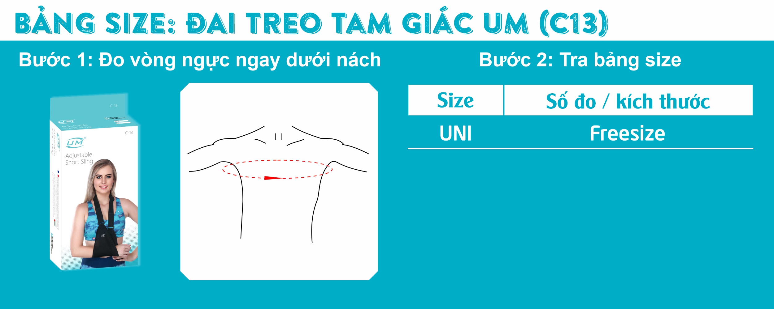 Mô tả Đai Treo Tay Tam Giác Hỗ Trợ Cố Định Cánh Tay UM C13 [United Medicare]. Tiêu Chuẩn Châu Âu - 2