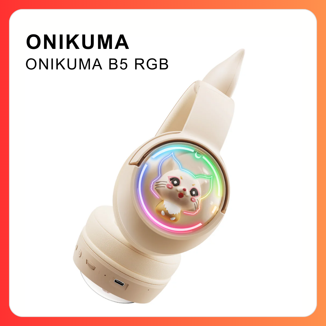 Mô tả Tai Nghe Không Dây Bluetooth ONIKUMA B5 RGB Có Tai Mèo Đầy Sức Hút - Hàng Chính Hãng - 2