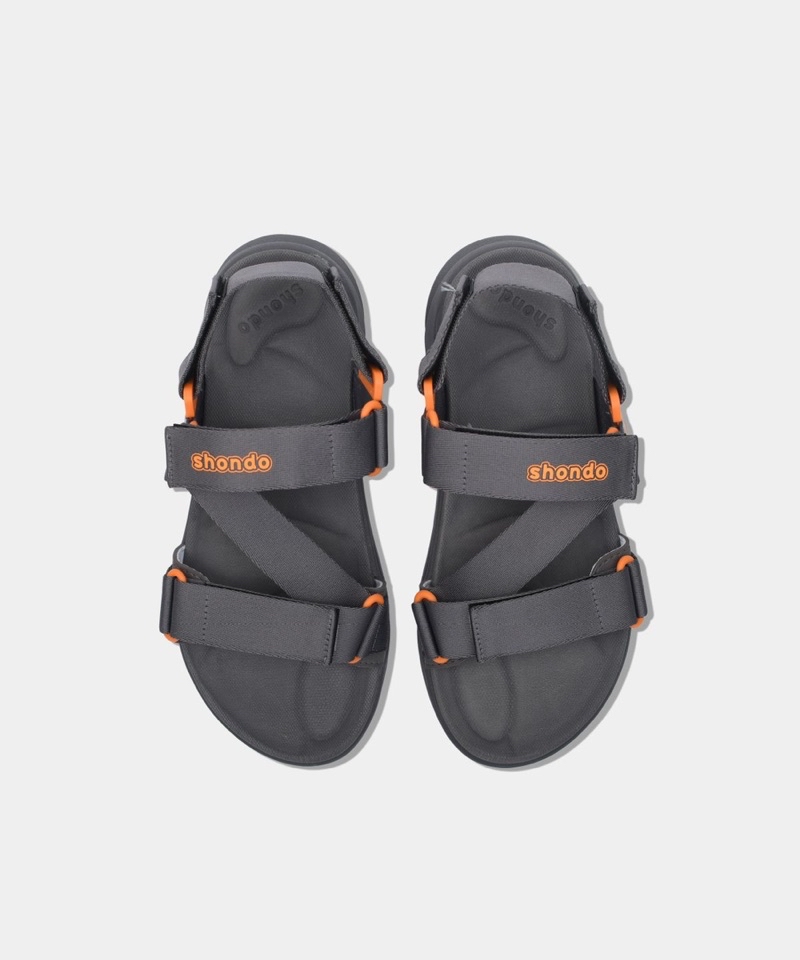 Mô tả Giày Shondo sandals Nam Nữ F8M2222 xám đậm - 4