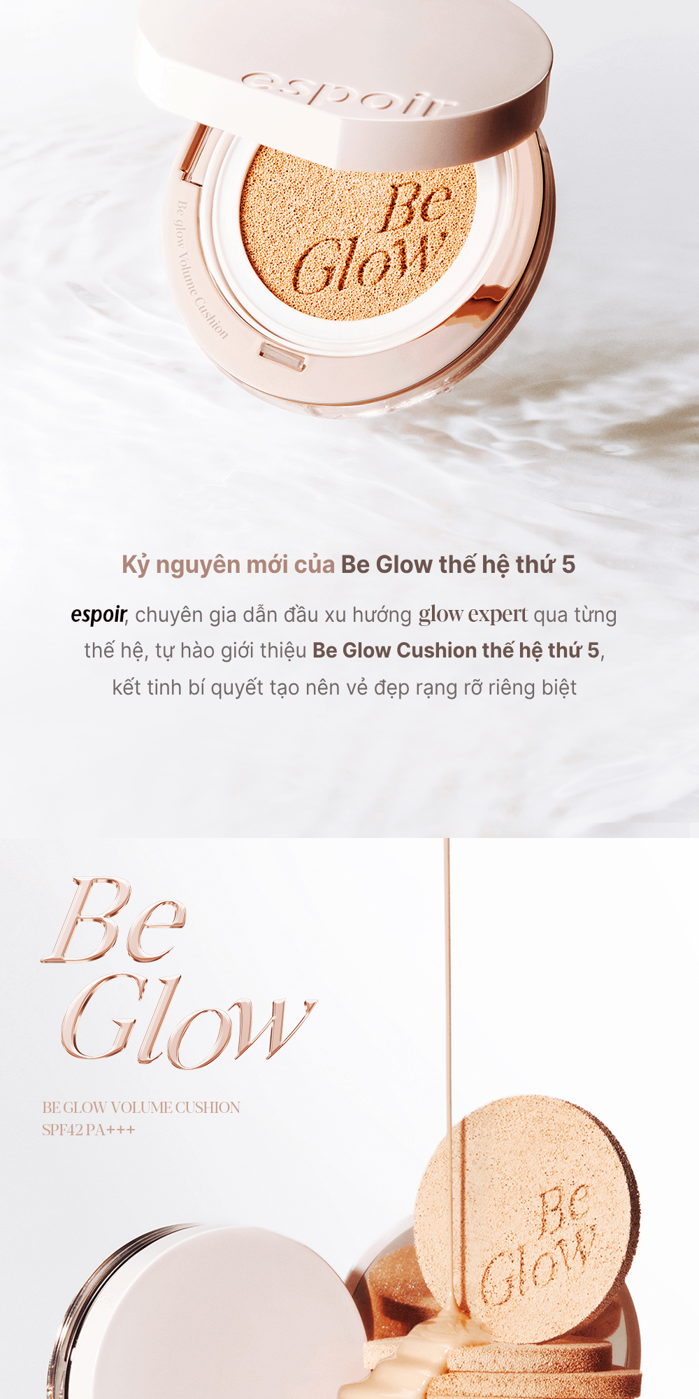 Mô tả Phấn Nước Bắt Sáng Espoir Be Glow Volume Cushion SPF42 PA+++ 13gr (Tặng Kèm Lõi Refill) - 3