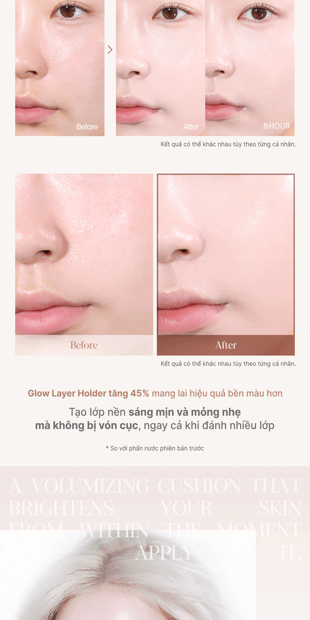 Mô tả Phấn Nước Bắt Sáng Espoir Be Glow Volume Cushion SPF42 PA+++ 13gr (Tặng Kèm Lõi Refill) - 7