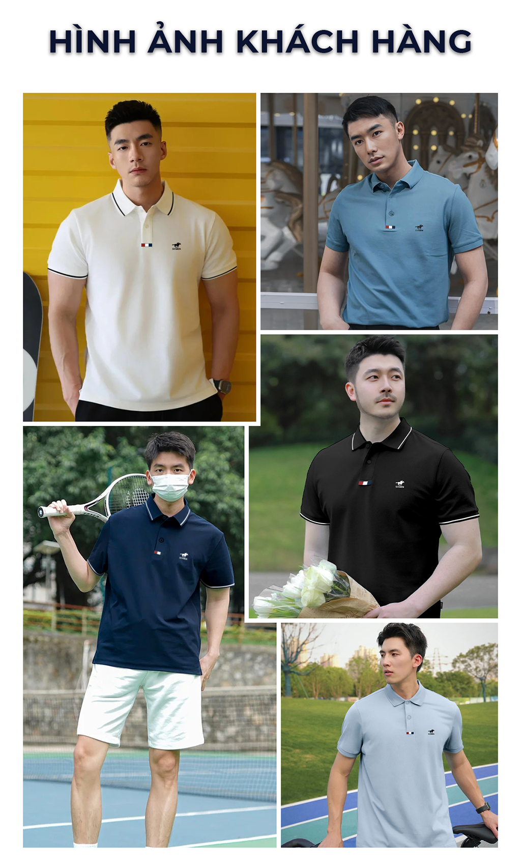 Áo polo nam SIXMEN chi tiết