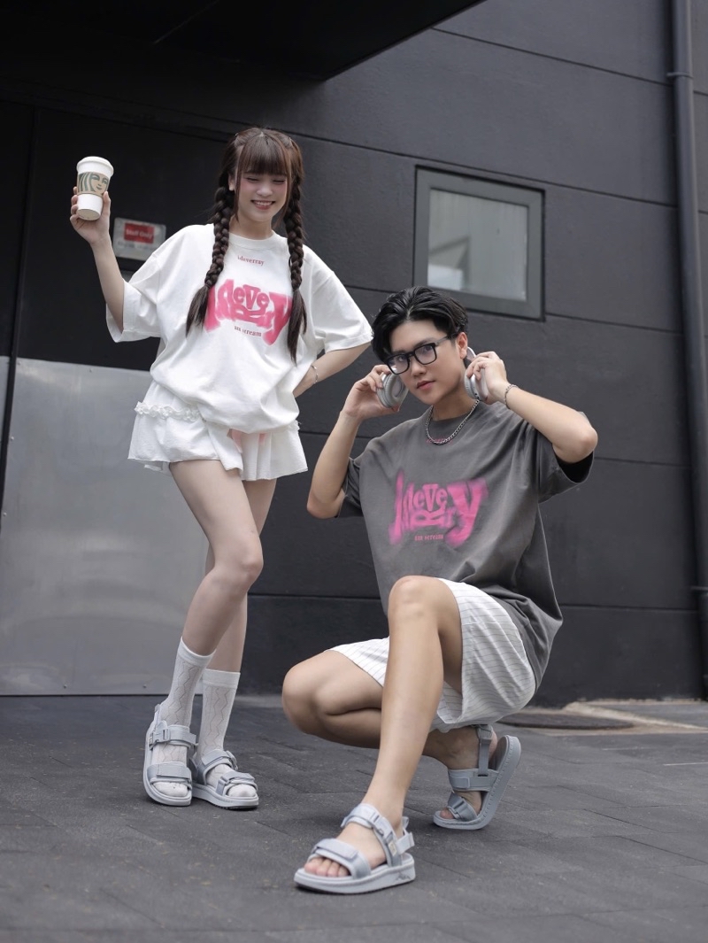 Mô tả Dép Quai Hậu Unisex Genki Màu Xanh Xám Quai Ngang Đế Cao Su Thời Trang Sport YK278 - 1