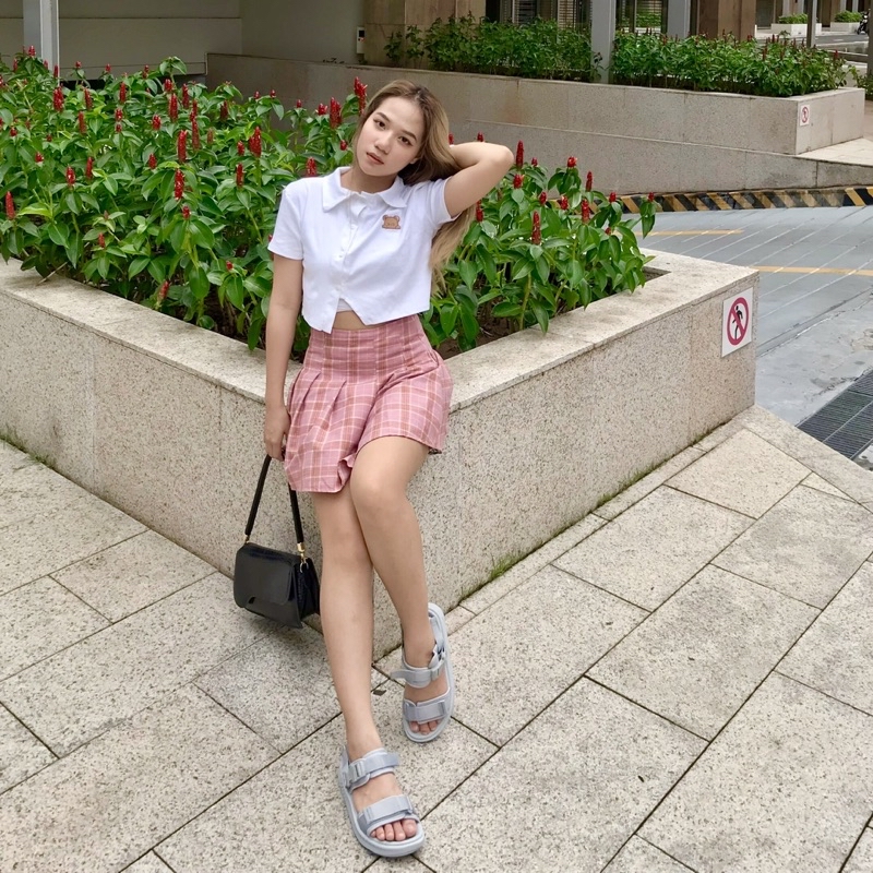 Mô tả Dép Quai Hậu Unisex Genki Màu Xanh Xám Quai Ngang Đế Cao Su Thời Trang Sport YK278 - 4