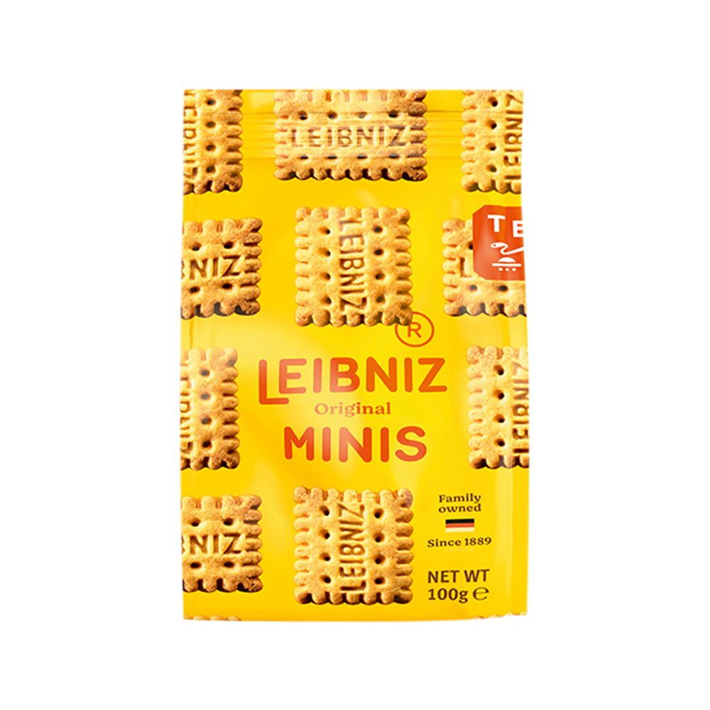Mô tả Bánh qui bơ nhập khẩu minis Leibniz Đức 100g dùng bơ tự nhiên và dầu hướng dương, không chất béo chuyển hóa - 1