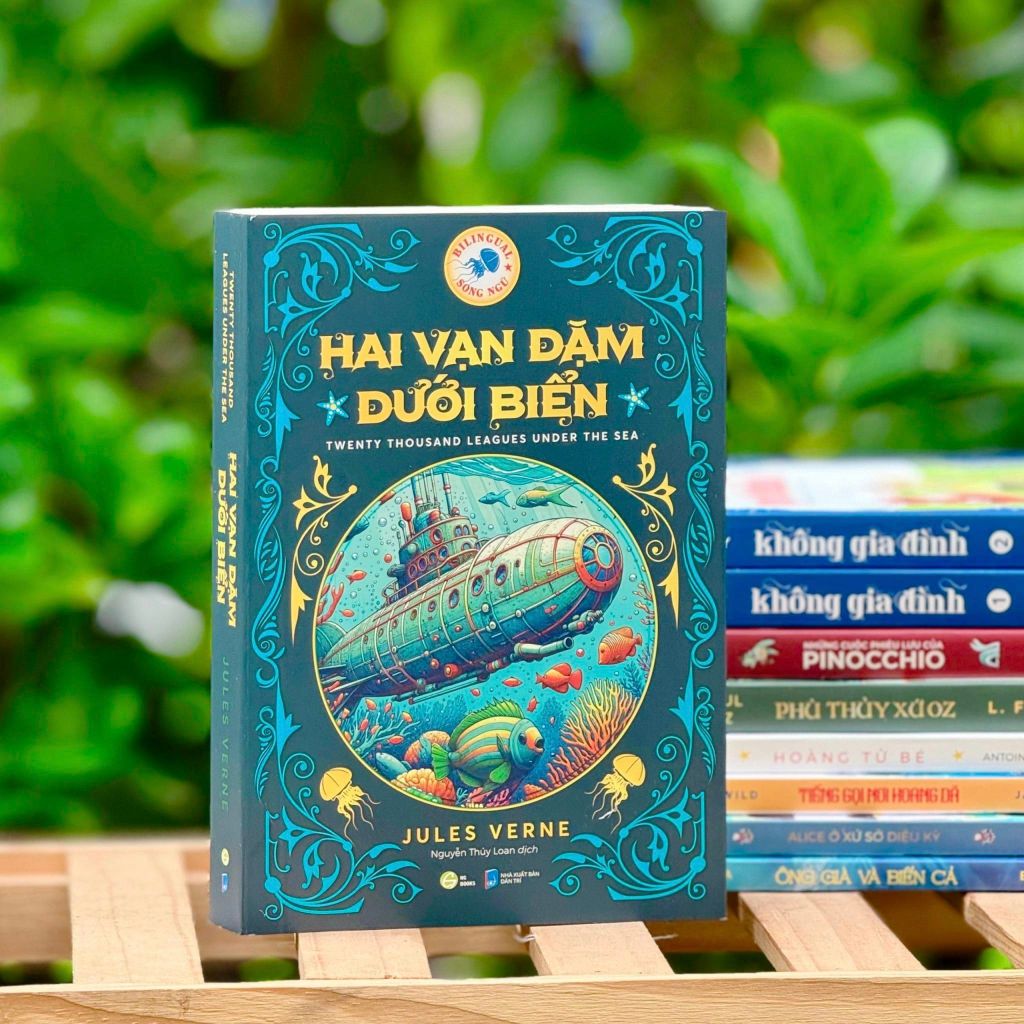 Mô tả Hai vạn dặm dưới biển - Sách song ngữ kinh điển, tặng kèm file nghe & note từ vựng - HG Books - 1