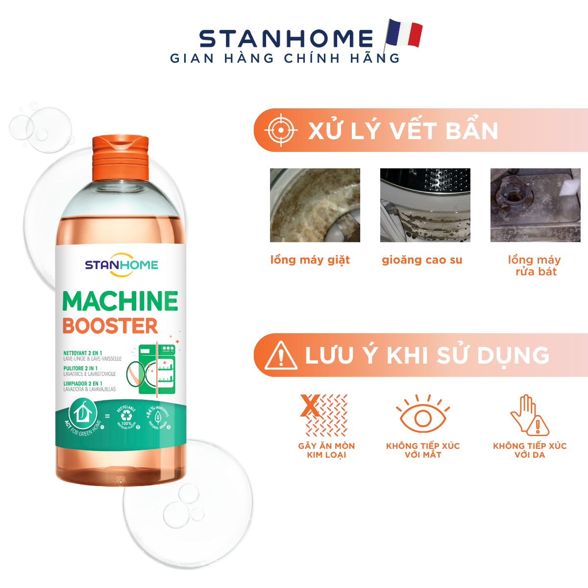 Stanhome Machine Booster cho máy giặt
