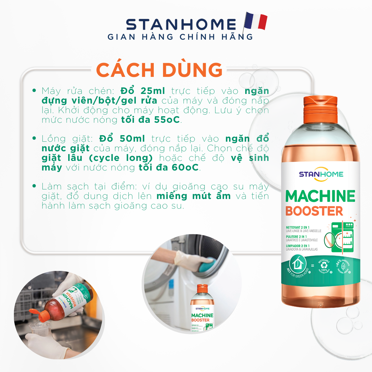 Stanhome Machine Booster cho máy rửa bát