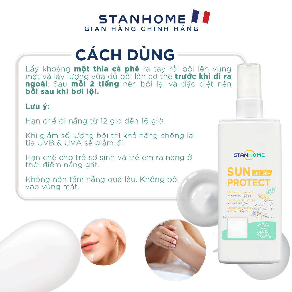 Kem chống nắng STANHOME Sun Protect 50+ - Hình ảnh 4