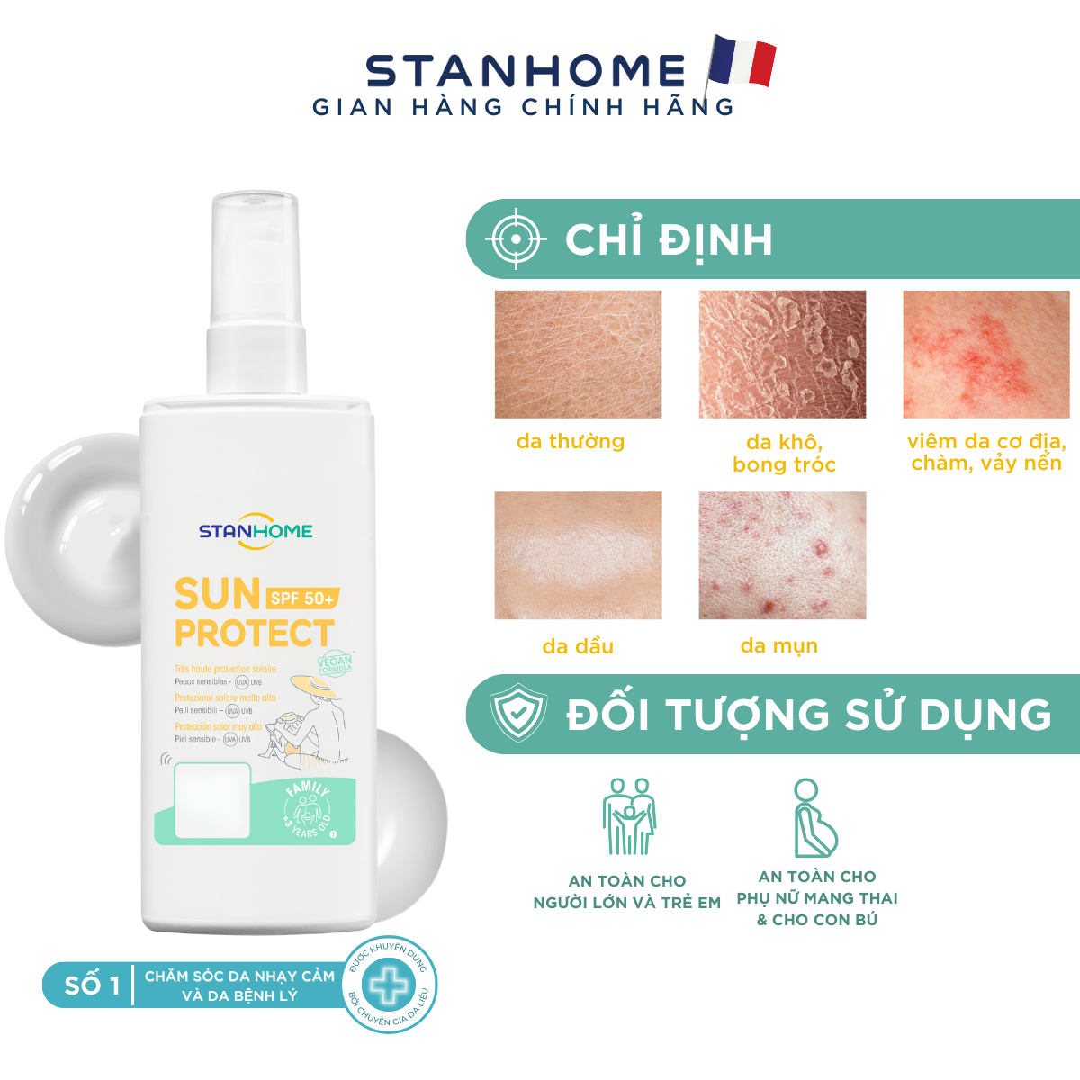 Kem chống nắng STANHOME Sun Protect 50+ - Hình ảnh 5