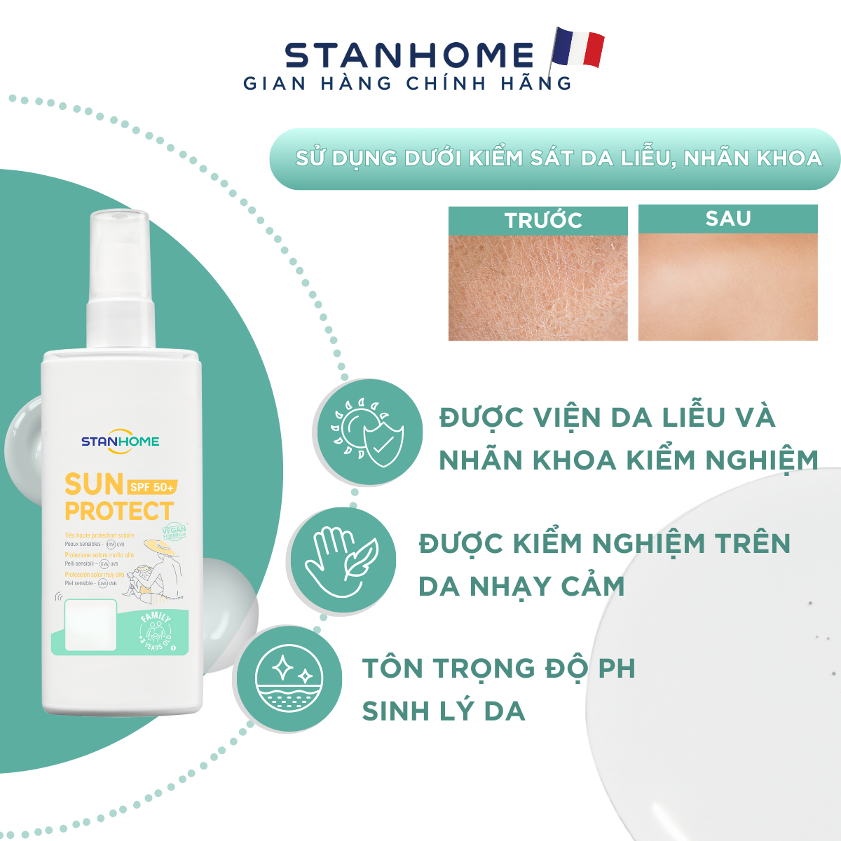 Kem chống nắng STANHOME Sun Protect 50+ - Hình ảnh 6