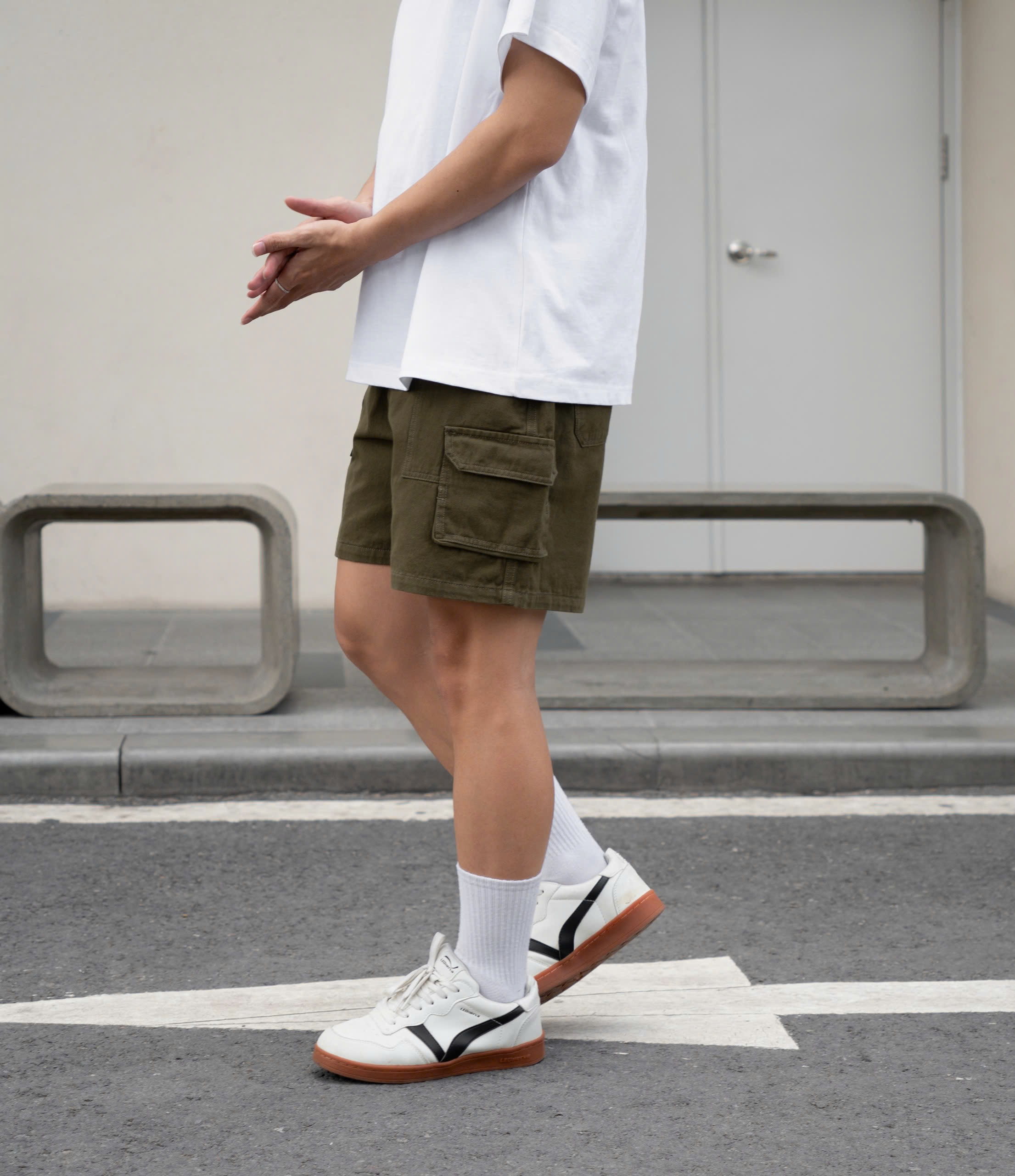 Mô tả Quần short nam kaki TÚI HỘP phom rộng trên gối CAPMAN CLUB, trẻ trung thoải mái - 10
