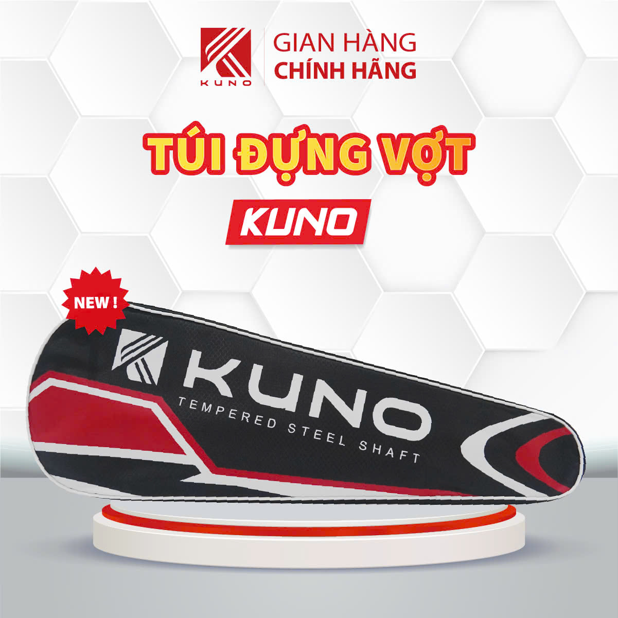 Mô tả Túi Đựng Vợt 1 Ngăn KUNO Chống Thấm Nước, Bào Mòn, Ngăn Chứa Lớn - K001 - 1