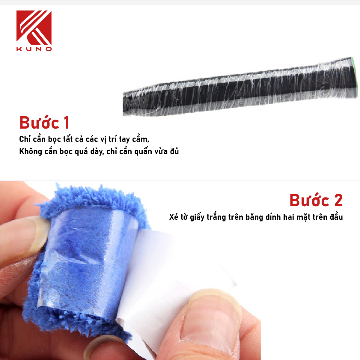 Mô tả Quấn Cấn Vải Siêu Bền, Bám Tay, Thấm Hút Mồ Hôi Cao Cấp, Cuộn 10m - 2