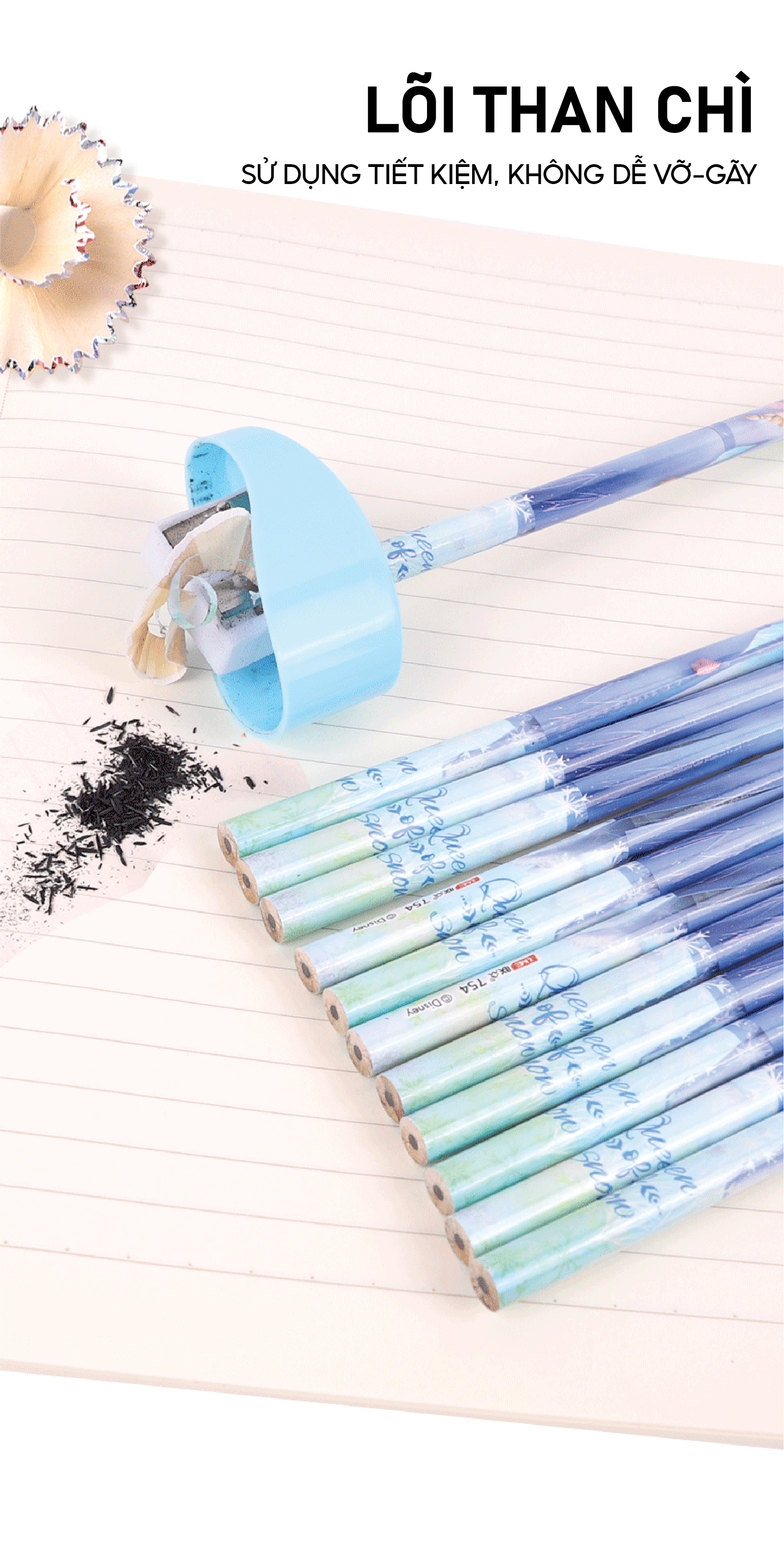 Mô tả Bút chì cho bé 1989KIDS hộp combo 12 chiếc HB dành cho học sinh tiểu học,bút chì tập viết cho trẻ em,viết chì cho bé - 3