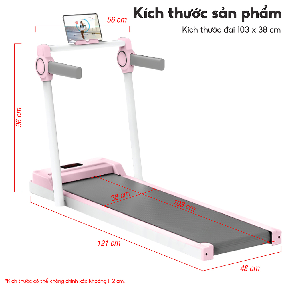 Mô tả BG - (Có Điều Khiển Remote Từ Xa)Máy chạy bộ điện  trong nhà máy gia dụng băng chạy chống rung TM300 - 5