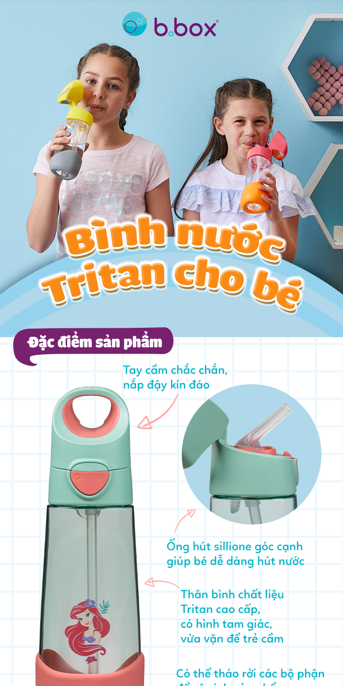 Mô tả b.box Bình nước tritan cao cấp siêu bền có van chống sặc cho bé - 1
