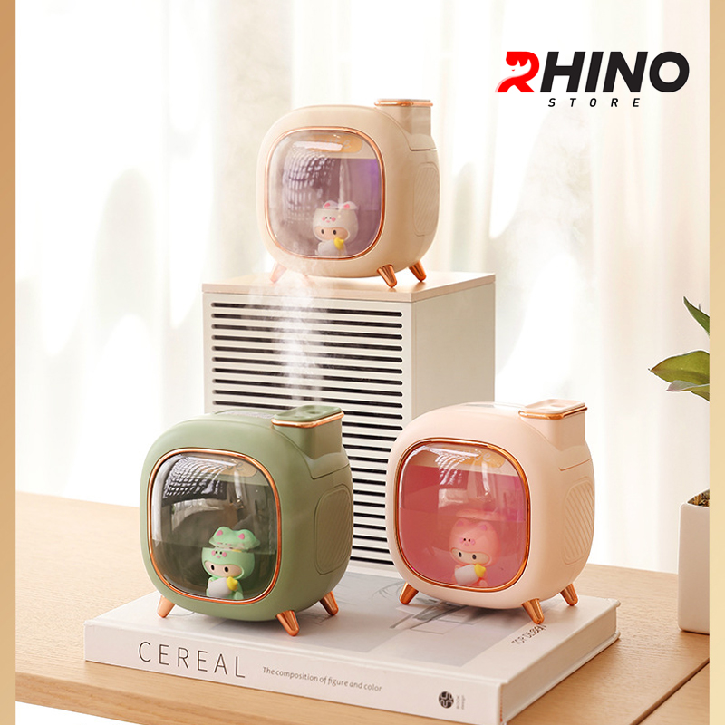 Mô tả Máy phun sương Rhino H809 500ml tạo ẩm, 2 đầu phun kèm đèn ngủ - 5