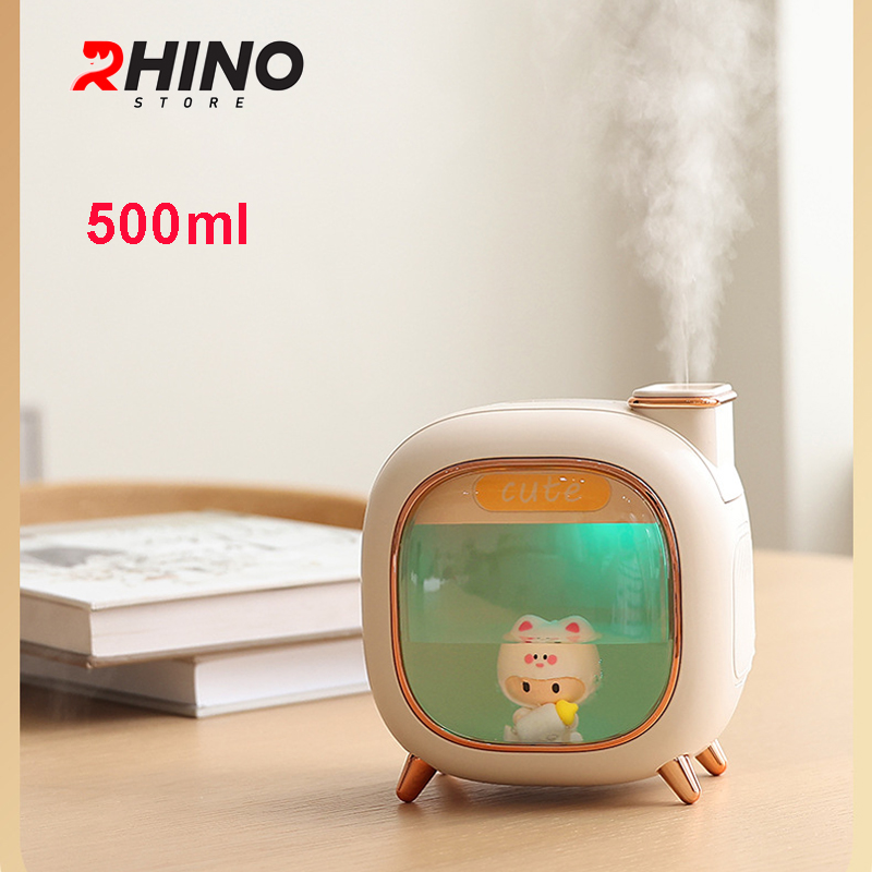 Mô tả Máy phun sương Rhino H809 500ml tạo ẩm, 2 đầu phun kèm đèn ngủ - 3