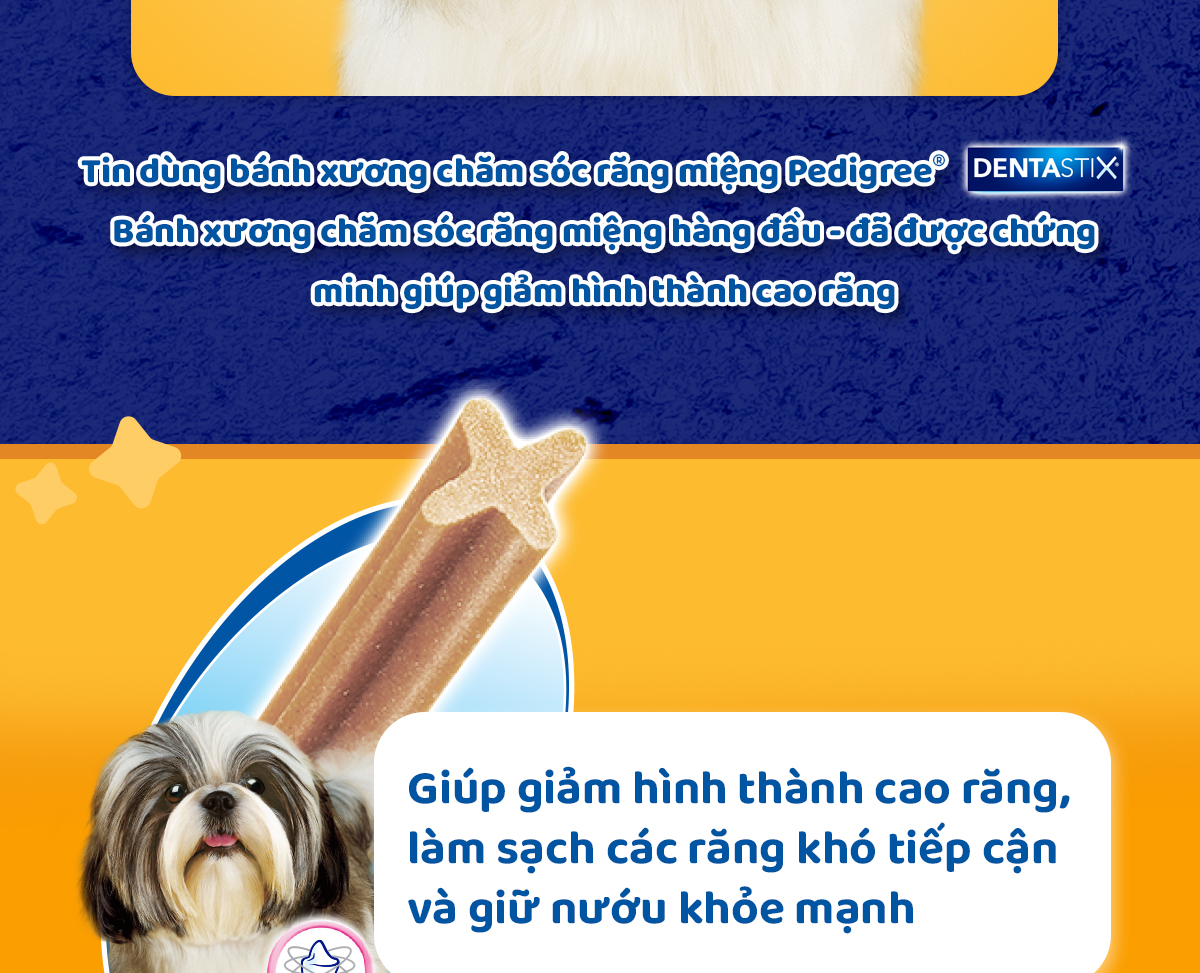 Mô tả Bộ 3 bánh xương chó nhỏ Pedigree Dentastix 75g - 2