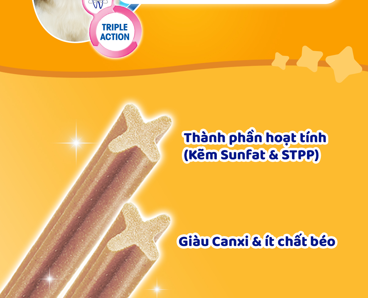 Mô tả Bộ 3 bánh xương chó nhỏ Pedigree Dentastix 75g - 3