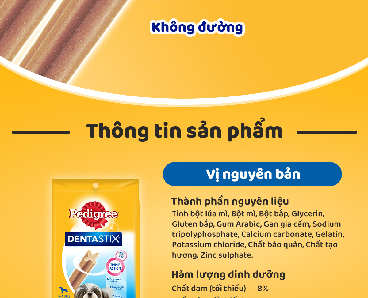 Mô tả Bộ 3 bánh xương chó nhỏ Pedigree Dentastix 75g - 4
