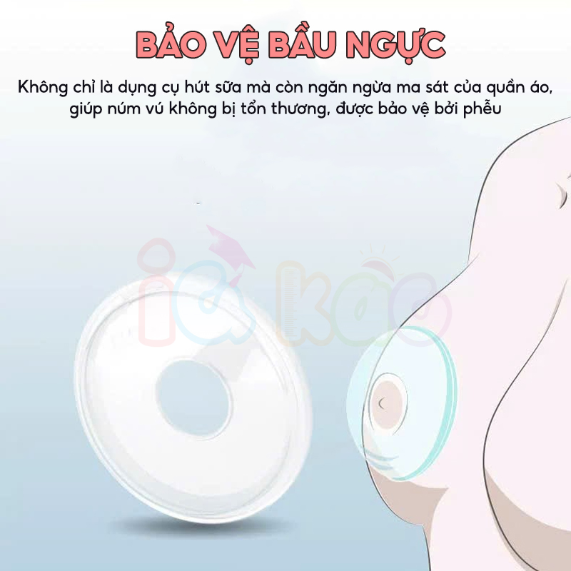 Mô tả Hộp 2 Phễu Hứng Sữa IQKAO Chống Tràn, Chất Liệu Silicone, Chống Tràn, Kích Sữa Nhẹ, Mềm Mại, An Toàn Cho Bé IQKAO - 1