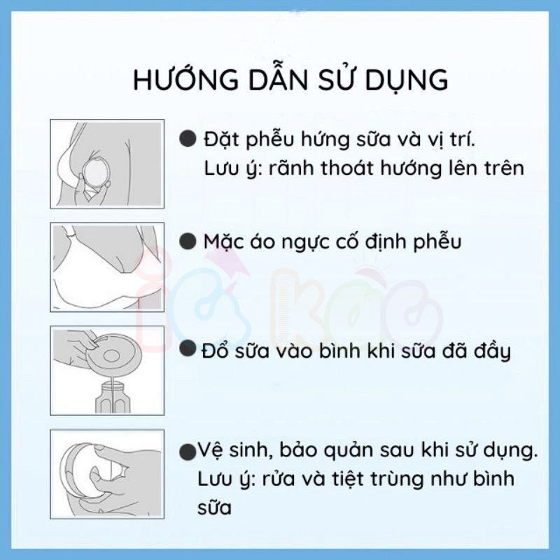 Mô tả Hộp 2 Phễu Hứng Sữa IQKAO Chống Tràn, Chất Liệu Silicone, Chống Tràn, Kích Sữa Nhẹ, Mềm Mại, An Toàn Cho Bé IQKAO - 8