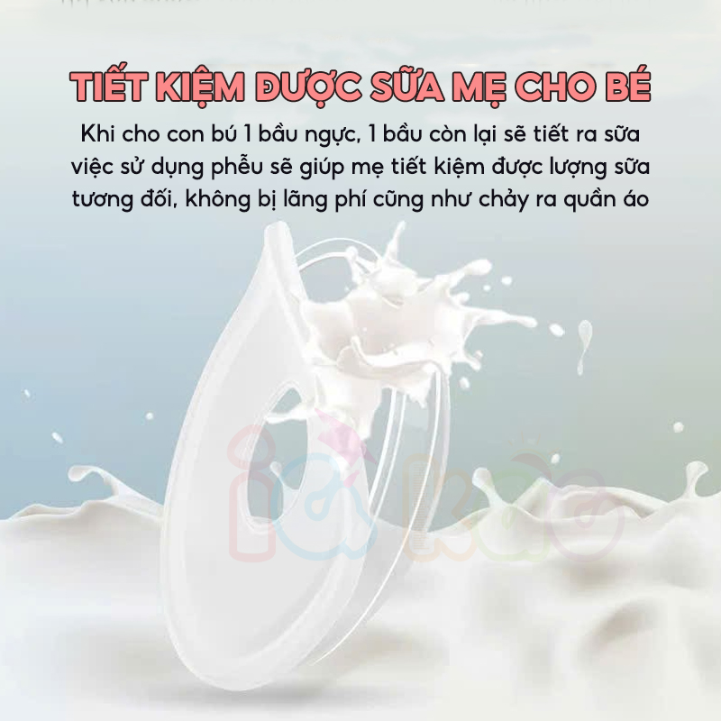 Mô tả Hộp 2 Phễu Hứng Sữa IQKAO Chống Tràn, Chất Liệu Silicone, Chống Tràn, Kích Sữa Nhẹ, Mềm Mại, An Toàn Cho Bé IQKAO - 2