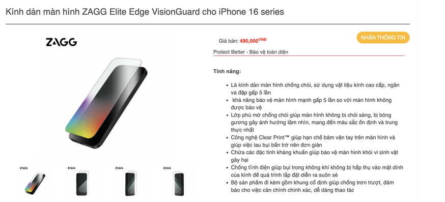 Bảo vệ toàn diện với ZAGG Plus Edge