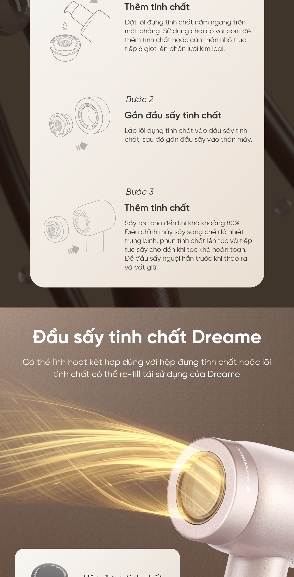Kích thước máy sấy tóc Dreame Hair Glory Pro