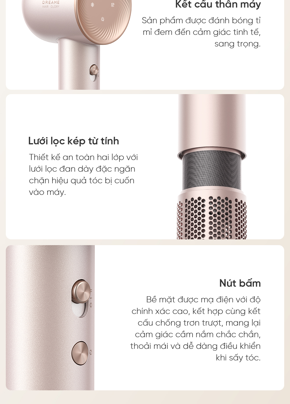Cách sử dụng đầu sấy tinh chất Dreame Hair Glory Pro