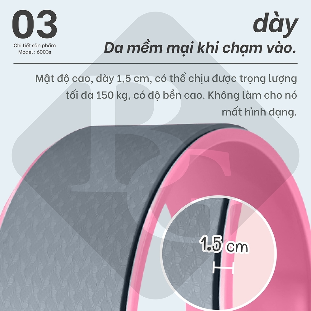 Mô tả BG-Vòng Tập Yoga, Vòng Yoga Pilates Nhựa ABS Tập Lưng Cao Cấp Chính Hãng Yoga Wheel - 4