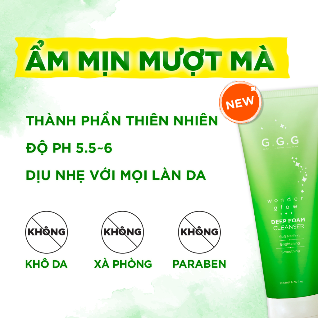 Mô tả COMBO Sạch sâu, Ẩm mịn, Không khô da từ Rau Má - G.G.G Nước Tẩy Trang Cica 400ml & Sửa Rửa Mặt Cica 125gr - 6