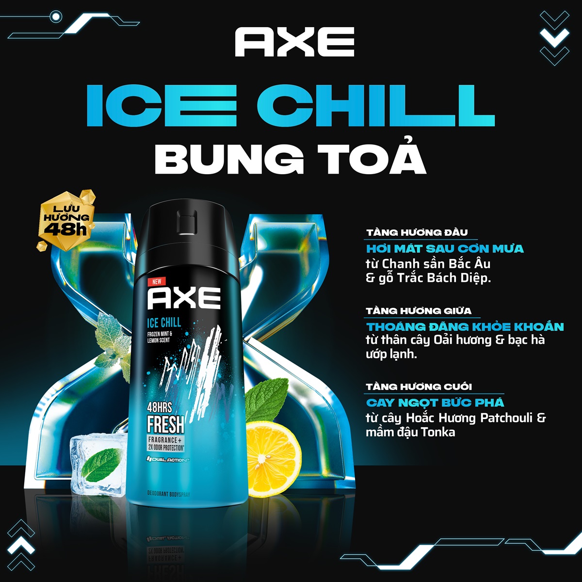 Xịt nước hoa AXE Ice Chill