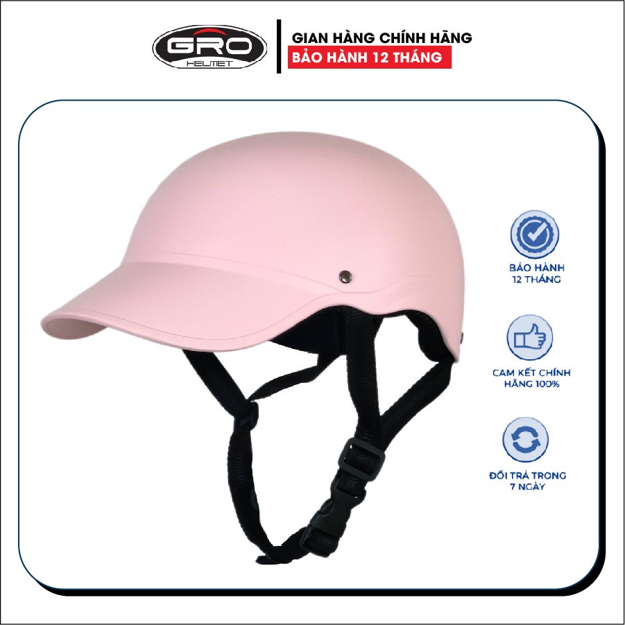Mô tả Mũ bảo hiểm lưỡi trai GRO t68 thời trang cao cấp,Nón bảo hiểm kết chắn nắng cho cả nam nữ hàng chính hãng có tem - 3