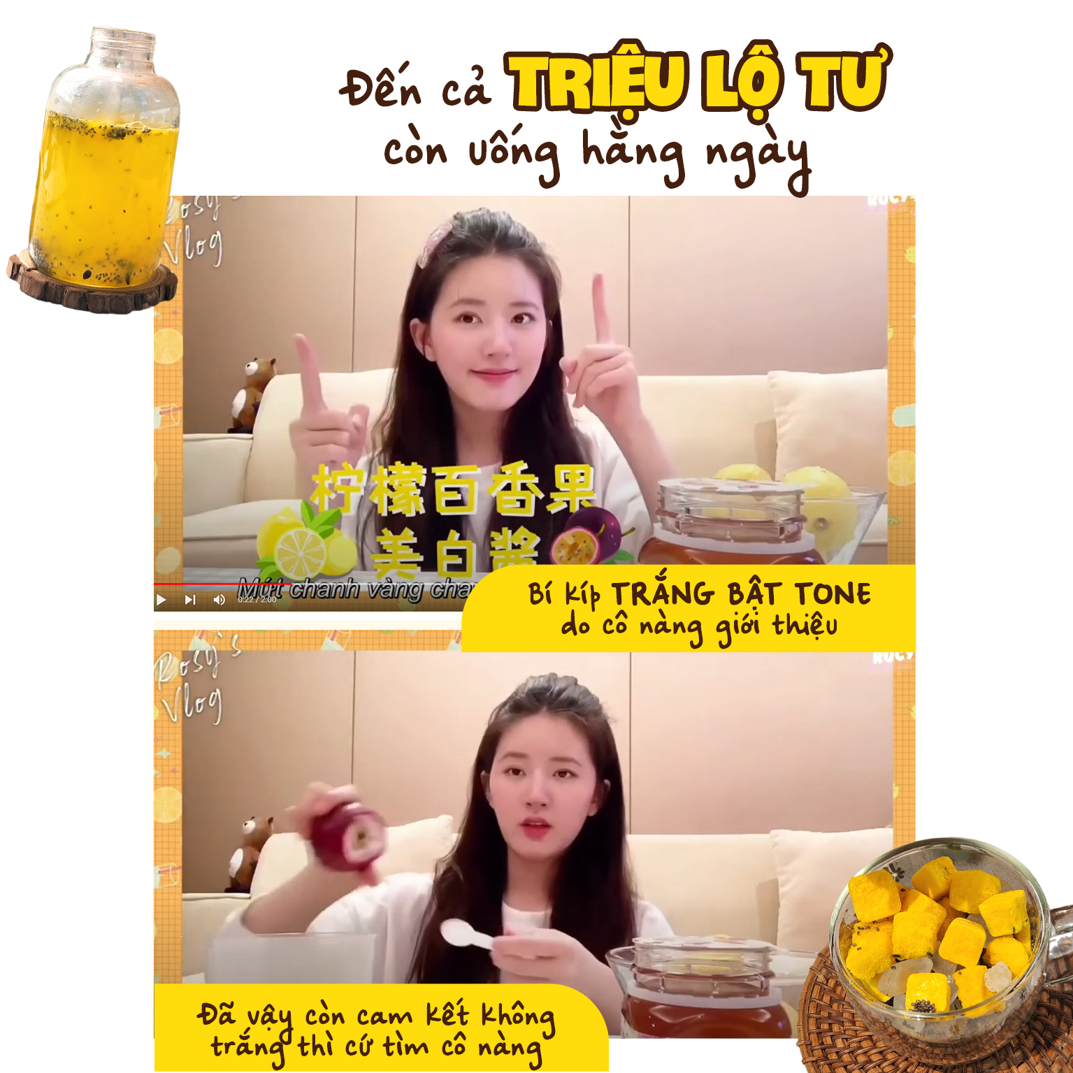 Mô tả Hộp 20 gói trà chanh dây kim quất hỗ trợ detox, giải nhiệt cơ thể - 1